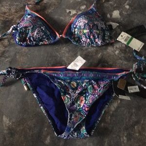 LAUNDRY BY SHELLI SEGAL BIKINI SET TOP L BOTTOM M